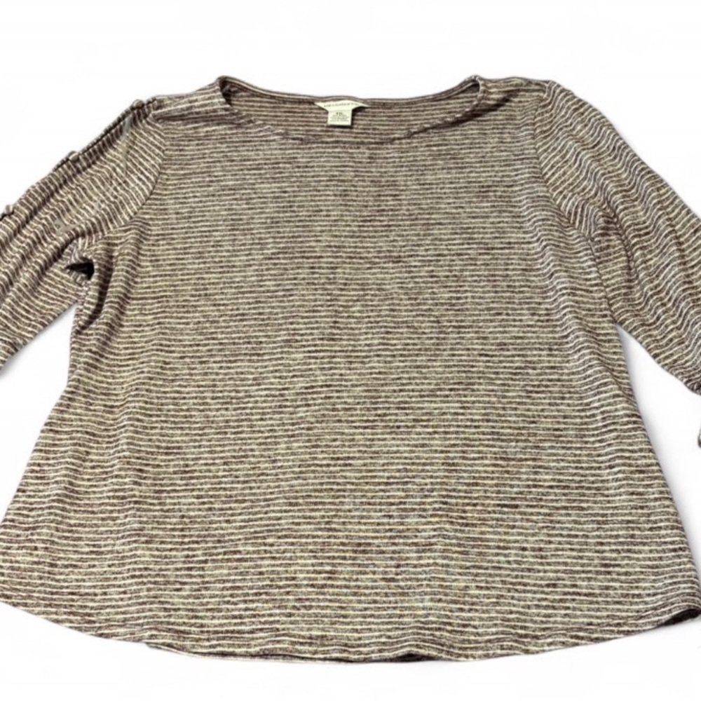 Liz Claiborne Brown Striped Blouse